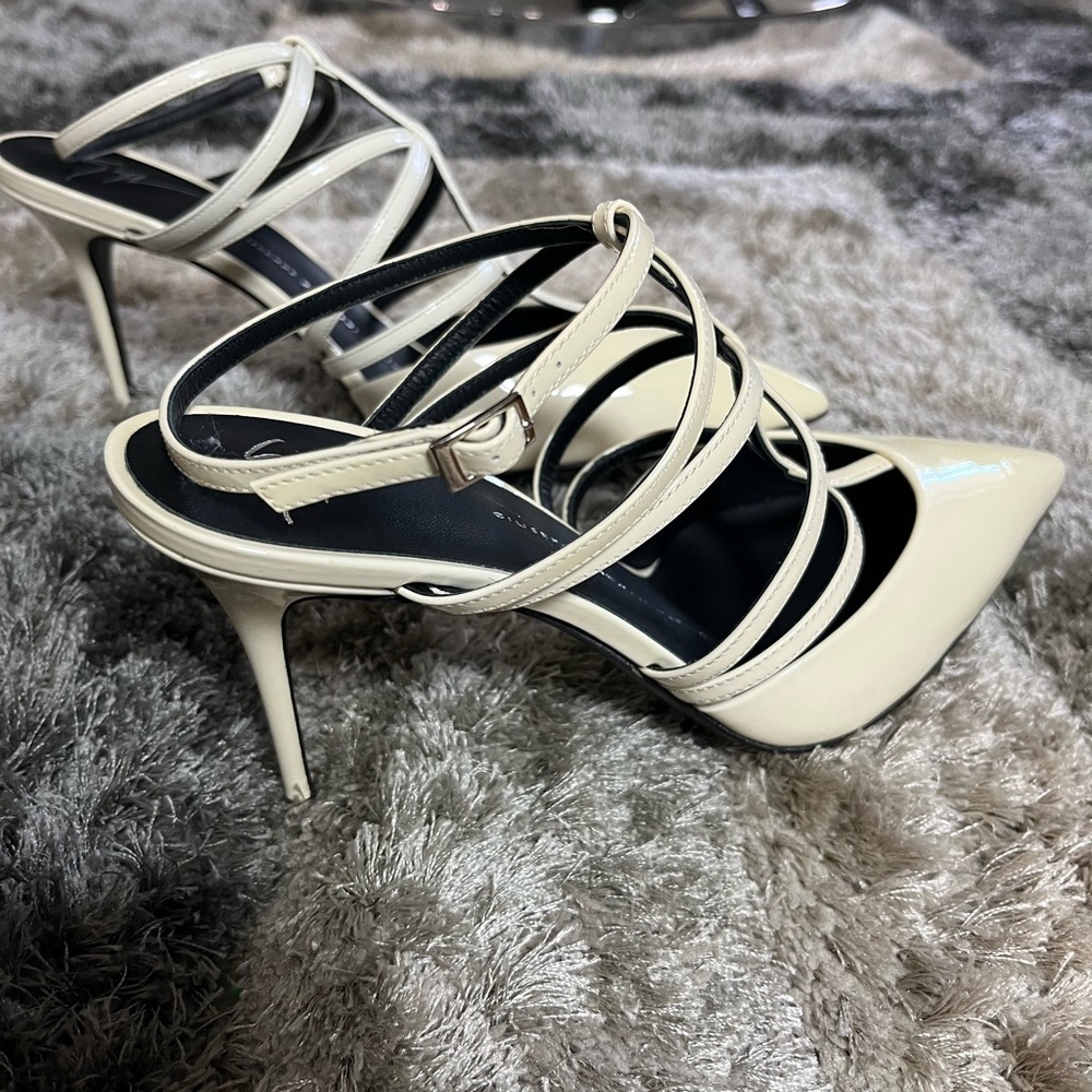 Giuseppe Zanotti Cream Strappy Heels